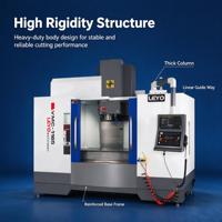Centre d'usinage vertical CNC LEYO VMC1165 haute précision 3 axes BT40 8000 tr/min avec guidage linéaire et table rotative pour la découpe des métaux