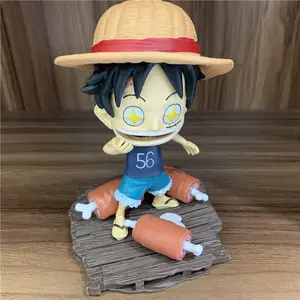 Fabrika plastik anime tüm satış Mange özel PU PU vinil oyuncak pvc oyuncak Luffy Action figure karikatür koleksiyonu hasır şapka korsanlar