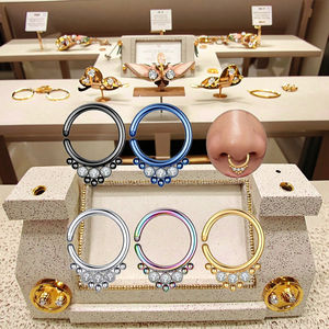 Venta al por mayor <span class=keywords><strong>de</strong></span> acero inoxidable cristal nariz anillo aro <span class=keywords><strong>labio</strong></span> <span class=keywords><strong>Piercing</strong></span> Clip <span class=keywords><strong>en</strong></span> la nariz Stud moda joyería del cuerpo - Product Image 6