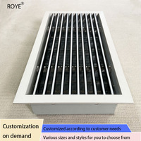 Diffuseur de grille de sortie d'incendie en alliage d'aluminium à double couche personnalisable