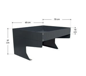 Abri pour tondeuse robot avec jardinière, en acier galvanisé résistant aux intempéries et aux UV, pour le rangement de tondeuses automatiques en extérieur - Product Image 4