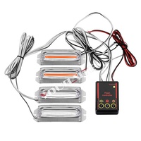 Kit de lumière flash led pour voiture, voiture à distance, voitures en cours de fonctionnement de jour, DRL, avertissement Led, lampe de conduite d'avertissement, flash d'urgence, stroboscopes COB