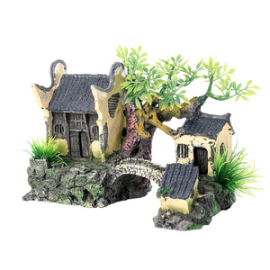Ornamento per Acquario in Resina Stile Cottage Jiangnan Tradizionale Cinese - Product Image 5