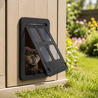 Porte pour animaux de compagnie magnétique en plastique rectangulaire à suspendre, sans découpe, pour moustiquaire de fenêtre, pour chats et petits chiens