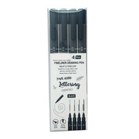 0.05 0.1 0.2 0.5 0.8mm stylo de calligraphie micron noir étanche Pigment Fine Liner croquis stylo ensemble avec logo