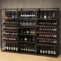 Présentoir Commercial Léger en Métal pour Bouteilles de Vin Rouge, Champagne et Boissons – Idéal pour Supermarchés et Vitrines de Cave à Vin