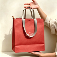 Boîte cadeau personnalisée en soie rose pour produits de soie, emballage carré rose pour foulard en soie avec sac en papier