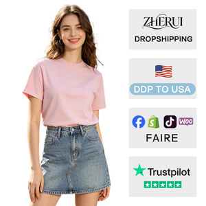 Vente directe des fabricants, t-shirts unis à haute densité, logo personnalisé, t-shirts à épaules tombantes - Product Image 2