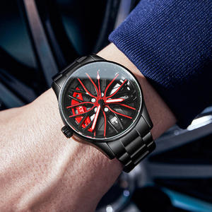 ファッションクリエイティブクールビークルカットアウトコンセプトダイヤルスポーツカーホイールウォッチホイール360回転 - Product Image 5