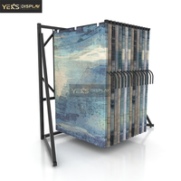 YEKS Espositore Moderno Robusto per Campioni di Moquette con Pannelli a Cerniera e Base di Stoccaggio per Showroom di Pavimenti