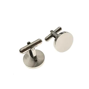 Kişiselleştirilmiş yüksek kalite yuvarlak paslanmaz çelik kol düğmeleri özel toptan iyi fiyat kol düğmeleri erkek lüks kol düğmeleri