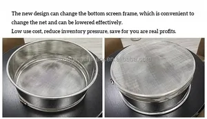 <b>Mini</b> Powder Sieve Small Stainless Steel Grain Plastic Abrasive <b>Vibrating</b> Screen Flour Experimental Sieving Machine for Powder - Product Image 3