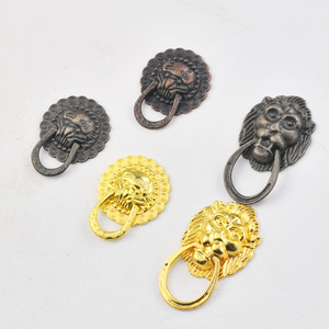 Poignées de meuble en alliage de zinc, design traditionnel, durables, pour armoire, tiroir, boîte à vin, tête de lion antique - Product Image 2