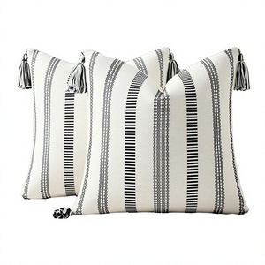 Housse de coussin carrée tissée bohème tuftée sur mesure de qualité supérieure, style ethnique nordique, pour canapé, lit, tête de lit, décoration de salon - Product Image 4