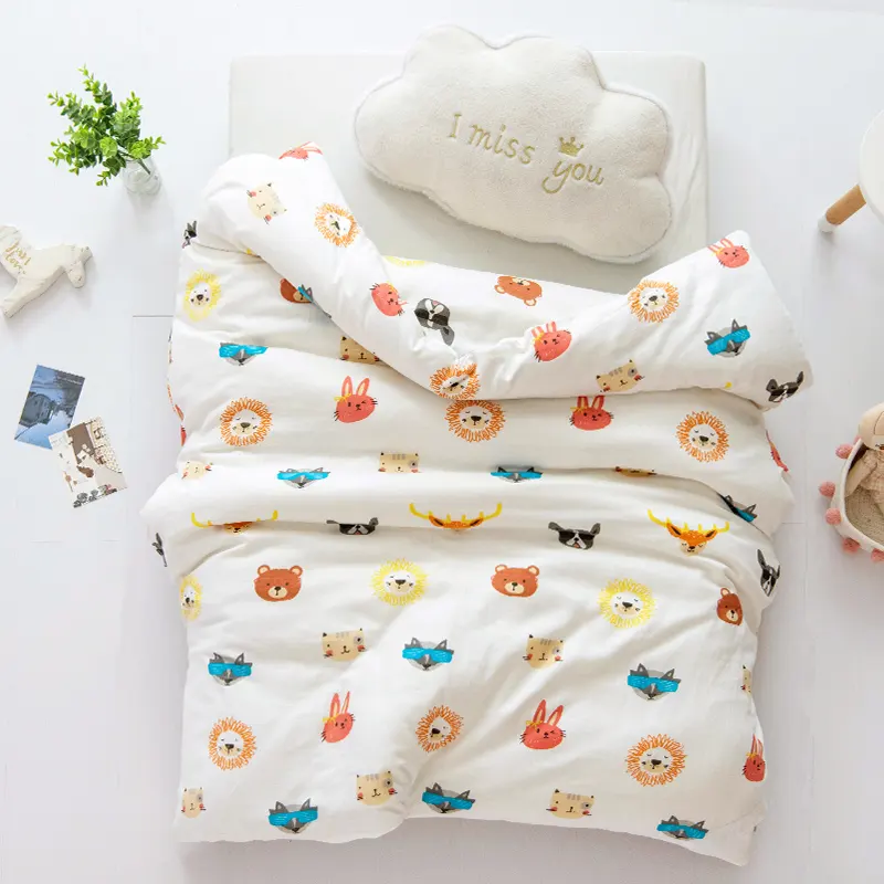 Selimut Bedong Motif Bayi, Selimut Kain Kasa 100% Katun untuk Bayi