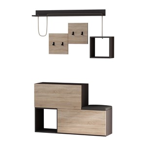 Design unico di alta qualità fabbricati in legno sala set con ganci appendiabiti scarpette scaffali di stoccaggio unità di scaffalatura - Product Image 4