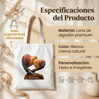 Sac fourre-tout en toile personnalisable pour anniversaire, cadeau romantique avec noms et dates, sac en coton en gros