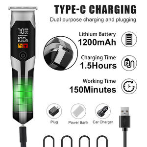 Cortadora de Pelo Inteligente con Pantalla LCD Digital, 7000-9000 rpm, Recargable por USB, Uso Profesional, Carcasa de Plástico Resistente - Product Image 5