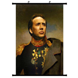 30*45CM abd filmleri sanat tuval komik Meme dini boyama goblen <span class=keywords><strong>Nicolas</strong></span> kafes Poster - Product Image 5