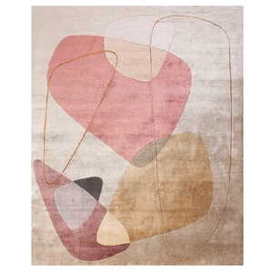 Tapis d'appoint de style persan en laine et soie, fait main, noué à la main, tapis tibétain pour la décoration de la maison, de l'hôtel et de la villa - Product Image 1