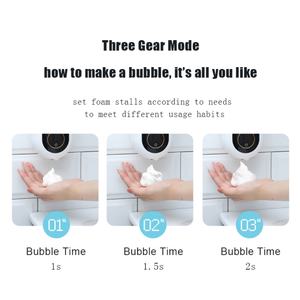 Dispensador automático de jabón de espuma eléctrico recargable, dispensador de jabón sin contacto con sensor automático para montaje en pared, para cocina y baño - Product Image 3