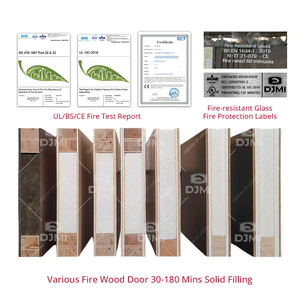 Puerta Interior <span class=keywords><strong>de</strong></span> Madera Hecha a Medida en Foshan con Marco Metálico, Puerta <span class=keywords><strong>de</strong></span> Madera <span class=keywords><strong>para</strong></span> Hotel con Marco Metálico, Puerta Interior <span class=keywords><strong>de</strong></span> Madera Ignífuga - Product Image 4