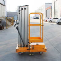 Plateforme de travail aérien verticale portable en alliage d'aluminium à mât unique, certifiée CE