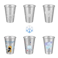 Ensemble de tasses à changement de couleur Moioco avec motif de méduse, tasses magiques activées par le froid pour les boissons froides, ensemble cadeau amusant sensible à la chaleur