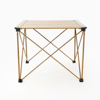 Table de pique-nique d'extérieur en aluminium durable, pliable, réglable en hauteur, résistante aux rayures et imperméable pour mobilier d'extérieur (vente en gros)