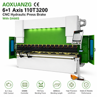 Máquina de plegado de chapa metálica CNC 110T3200 6+1 Axia DA66S con programación 2D y simulación 3D, y prensa plegadora estándar