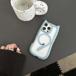 Custodia magnetica per telefono con orecchio di gatto per iPhone 17 per <span class=keywords><strong>SAMSUNG</strong></span> per HUAWEI Anti-ingiallimento TPU + PC antiurto Cov - Product Image 6