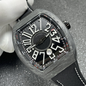 Montre mécanique sport pour homme 2026 de haute qualité, boîtier en forme de tonneau de vin, texture fibre de carbone, verre saphir, 24 mm, édition limitée, 5 ATM - Product Image 2