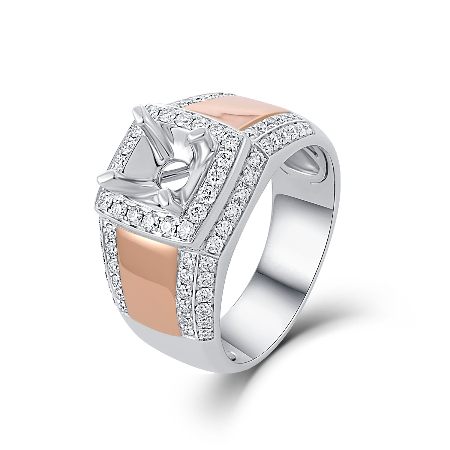 Oro rosa y blanco de 18 quilates