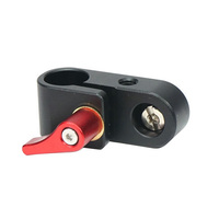 Soporte de riel de 15 mm con abrazadera, soporte de varilla de un solo orificio, placa de liberación rápida DSLR, mango de jaula, accesorios para sistema de extensión de varilla de rig de cámaras