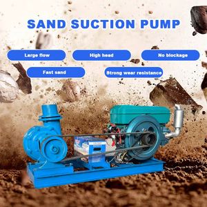 Pompe centrifuge à boue diesel, pompe de dragage à aspiration de sable, 4 pouces, portable, personnalisée pour les grosses particules solides - Product Image 2