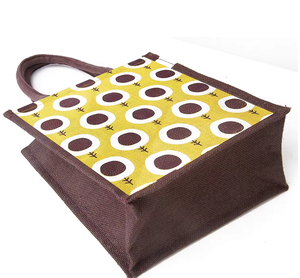 Sac fourre-tout spacieux en jute avec poignées robustes pour le transport de nourriture, les repas au bureau et les courses quotidiennes, pour hommes et femmes - Product Image 1