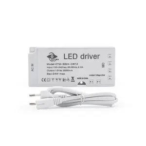 Lampu Kabinet LED, Lampu Kabinet Led Driver Voltase Konstan Led DC 12V 24V 18-100W Pengemudi Dapat Diredupkan