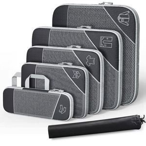 Compression 6-Piece Set Expansion <b>Clothes</b> and Shoes Travel <b>Storage</b> Bag for Luggage - Product Image 2