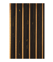 Panneau mural PS personnalisé pour décoration intérieure, imperméable, résistant à l'humidité, en PVC, moderne, à lattes de charbon, pour appartement et bureau