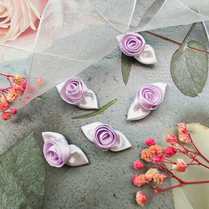 Alta calidad personalizada con cinta de flores para caja de embalaje accesorios de ropa interior lazo de cinta de satén cinta elástica hecha Lazo de cinta - Product Image 2