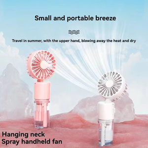 Portable Foldable Mini Handheld <strong>Fan</strong> with Mist <strong>Outdoor</strong> <strong>Cooling</strong> Humidifying Personal Misting <strong>Fan</strong> Four Wind Speed for Summer - Product Image 3