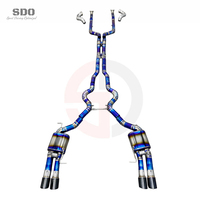 Échappement complet en titane SD pour BMW M5/M6 F10/F06 F12 F13 4.4T V8 2011-2016, avec downpipe droit et doubles silencieux, pour optimisation des performances