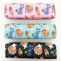 Kotak Pensil Silinder Motif Kartun Lucu dengan Ritsleting, Tempat Pensil Anak Pelajar, Tas Alat Tulis Sekolah Multi Pola, Cetak Kustom
