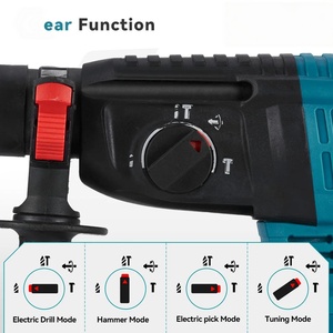 Marteau perforateur rotatif 3-en-1 pour la décoration intérieure et les projets d'ingénierie & Perceuse à percussion électrique sans fil - Product Image 5
