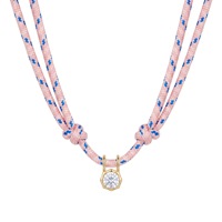Collier ras du cou tendance à double couche en corde avec pendentif géométrique en zircon, simple et empilable, bijou de mode pour adolescentes