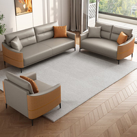 Nouveauté Canapé de bureau en cuir haut de gamme Éponge haute densité Assise confortable Durable Facile à nettoyer pour le bureau du PDG ou du directeur