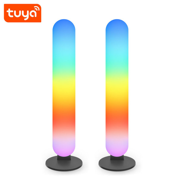 Shenzhen Tuya Smart WiFi BLE LED RGBIC IR Music App & Voice Control Modern Double Ambient Light for Home Decor PST-FWWSA2