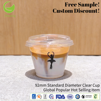 Fabricant de gobelets à emporter ZFCUP, gobelets personnalisés de qualité supérieure pour café froid, desserts, glaces, gobelets en plastique miniatures pour latte glacé de 7 oz avec couvercles