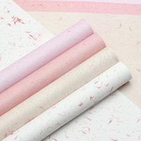 Papier d'emballage pour fleurs fait main YZ Wholesale, imperméable, recouvert de résine, motif rétro en pétales, pour emballages cadeaux floraux