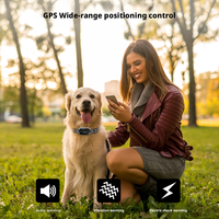 Collier de dressage électronique anti-perte pour chiens et chats, traceur GPS pour animaux de compagnie, en silicone et nylon, étanche IP67, clôture électronique réutilisable